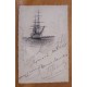 ARGENTINA 1927 TARJETA DE LA SARMIENTO CON VARIAS FIRMAS AUTOGRAFAS DESDE EL PUERTO DE GENOVA